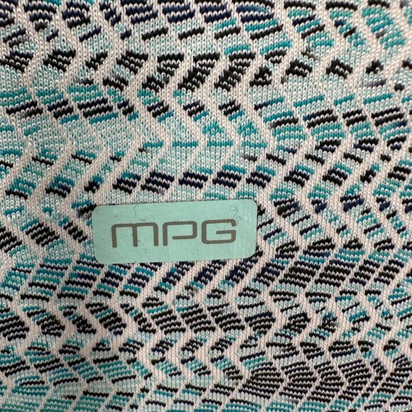 MPG Mondetta Womens Performance Gear Blue Chevron Print Racerback Athletic Dress - Picture 7 of 10